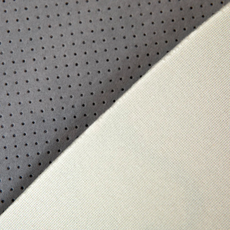 Tecido imitacao alcantara perfurado antracite tecidos para automovel texland