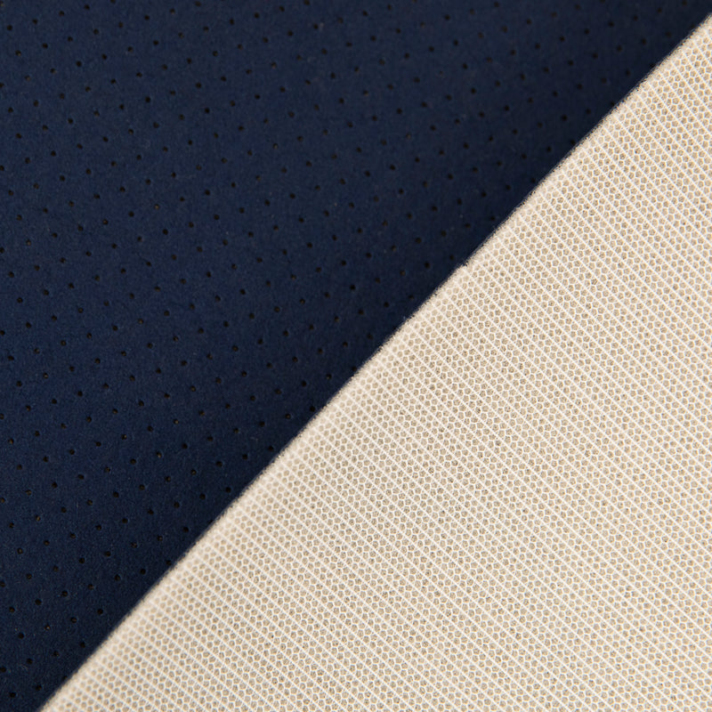 Tissu Alcantara avec Mousse Perforée | Bleu Marine