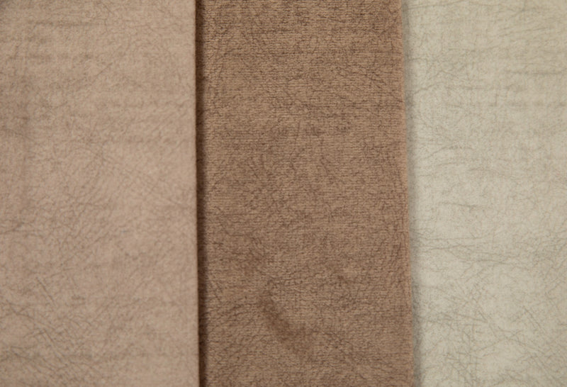 Tapicería de tela de terciopelo de riesgo - Beige oscuro | Ebra