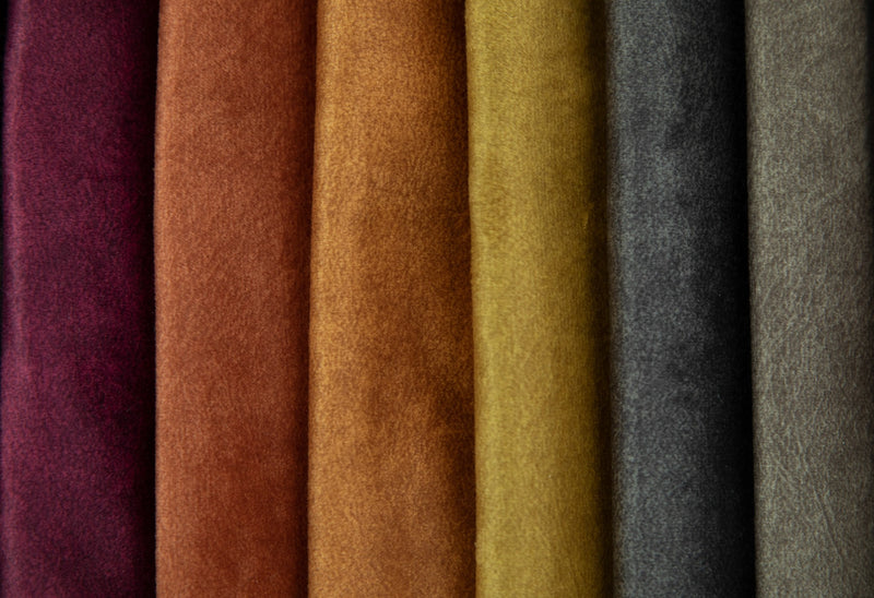 Tissu velours tissu aux canapés de ligne - VIE | Moutarde