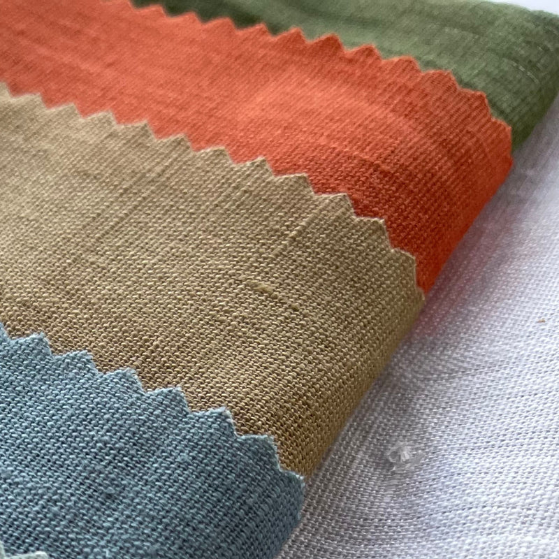 Half -linen fabric Star | Olive green